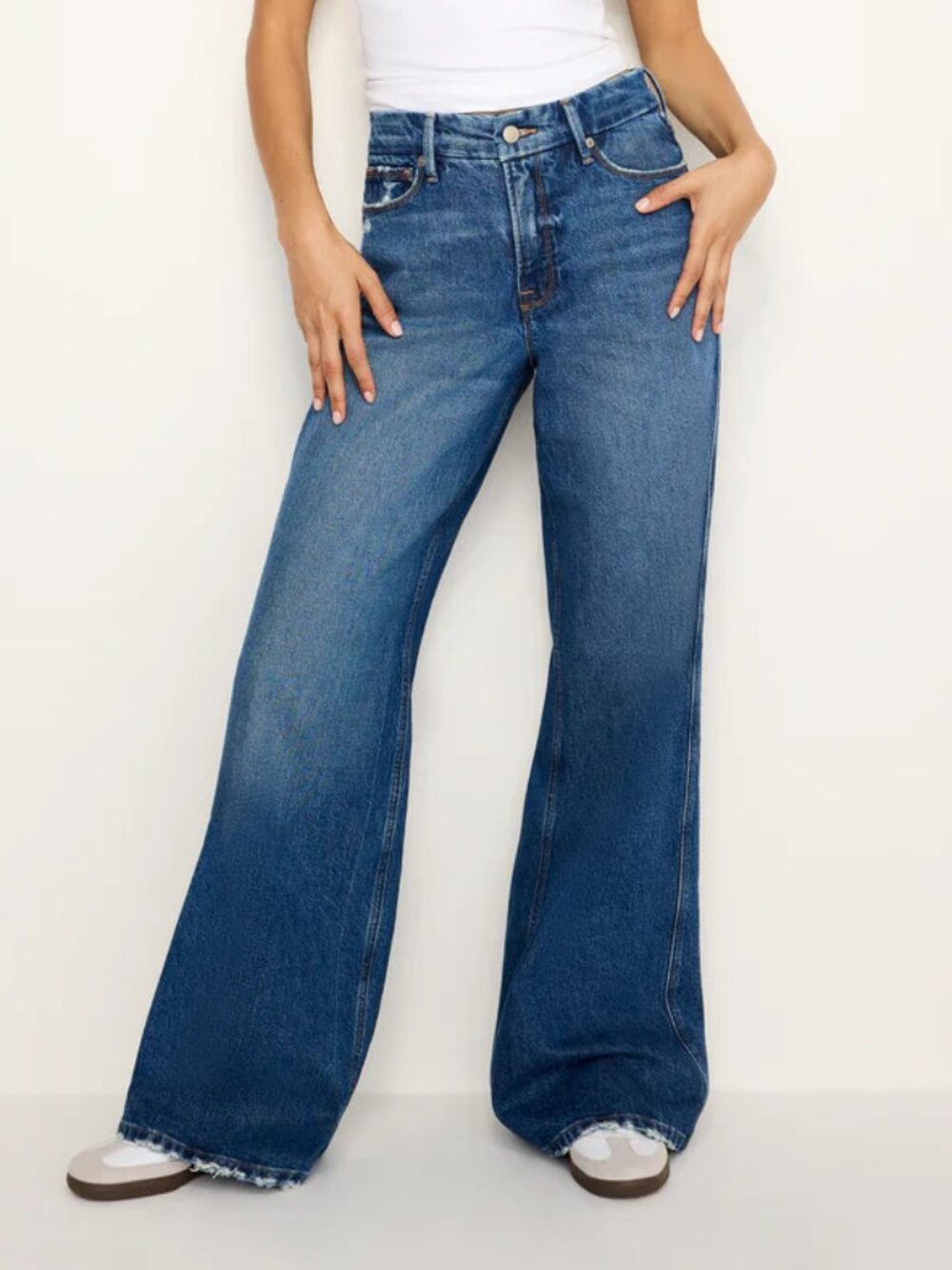 Good American Good Skate Wide-Leg Jeans Size 16